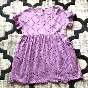Lavender Puffy Sleeve Sundress